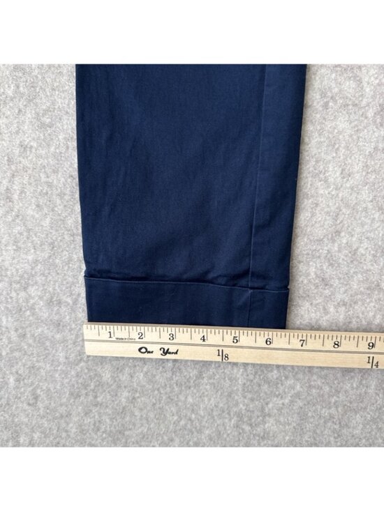 WildFang Essential Trouser Womens 0 Navy Slim Leg Ankle Length - Picture 10 of 16